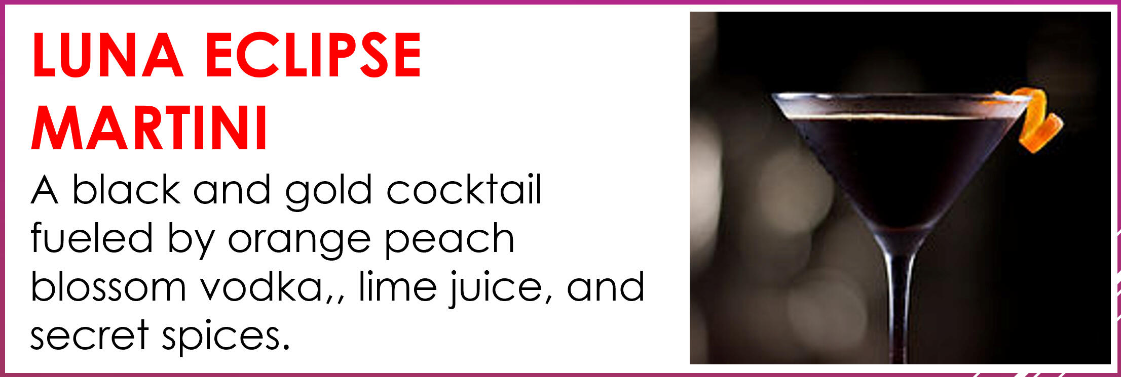 Luna Eclipse Martini Luna Eclipse Martini